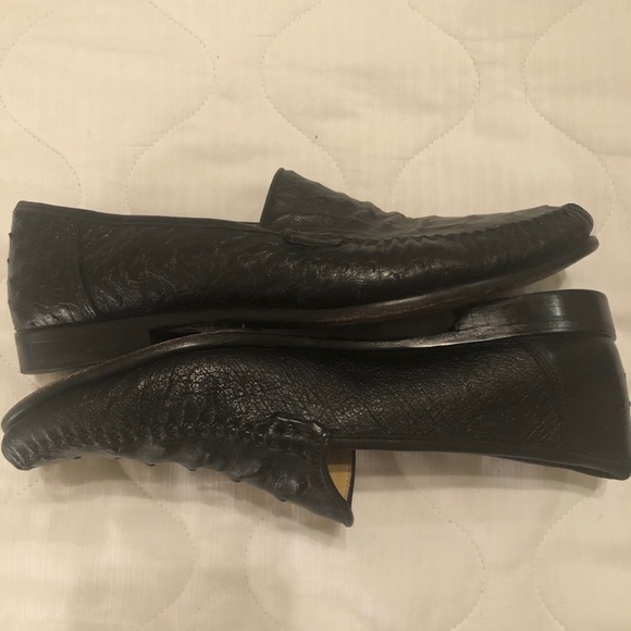 VINTAGE ZELLI MENS black Ostrich point loafers - Picture 7 of 11